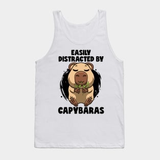 Easily distracted By Capybaras Lover Rodent Cute Capybara Tank Top